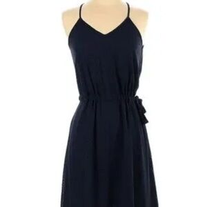 Collective Concepts Galen Laser Cut Dress Navy Blue Women’s Size LP​